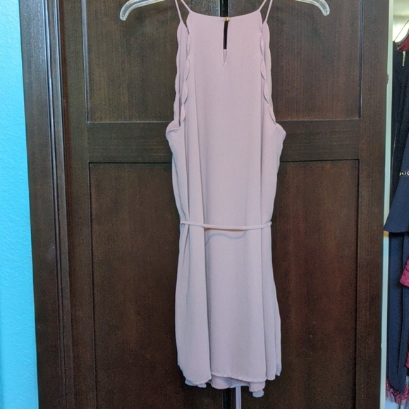 MAUVE Scallop Shift Dress with Belt - Picture 3 of 6